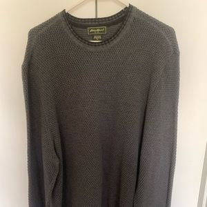 Eddie Bauer grey cotton sweater size XL smoke free pet free honey